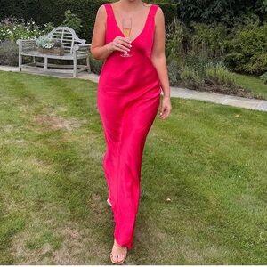 Rumored “Sunset Strip” Maxi Dress in Cranberry